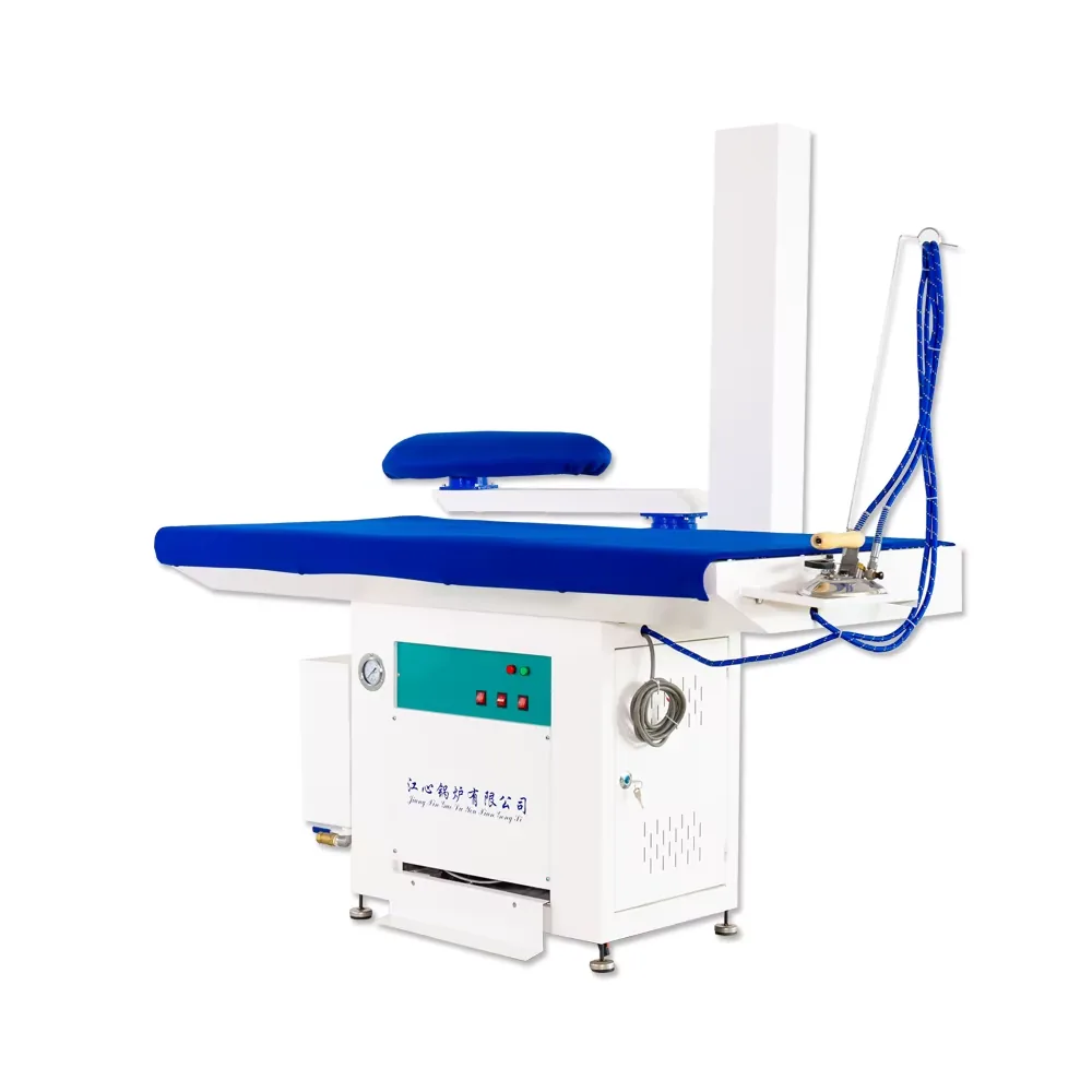 Commercial Ironing Table With A Steam Press